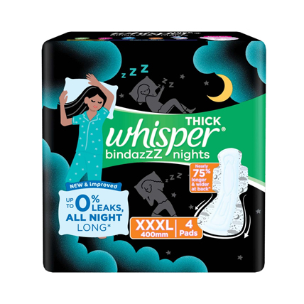 Whisper Bindaz Nights Pads XXXL Plus